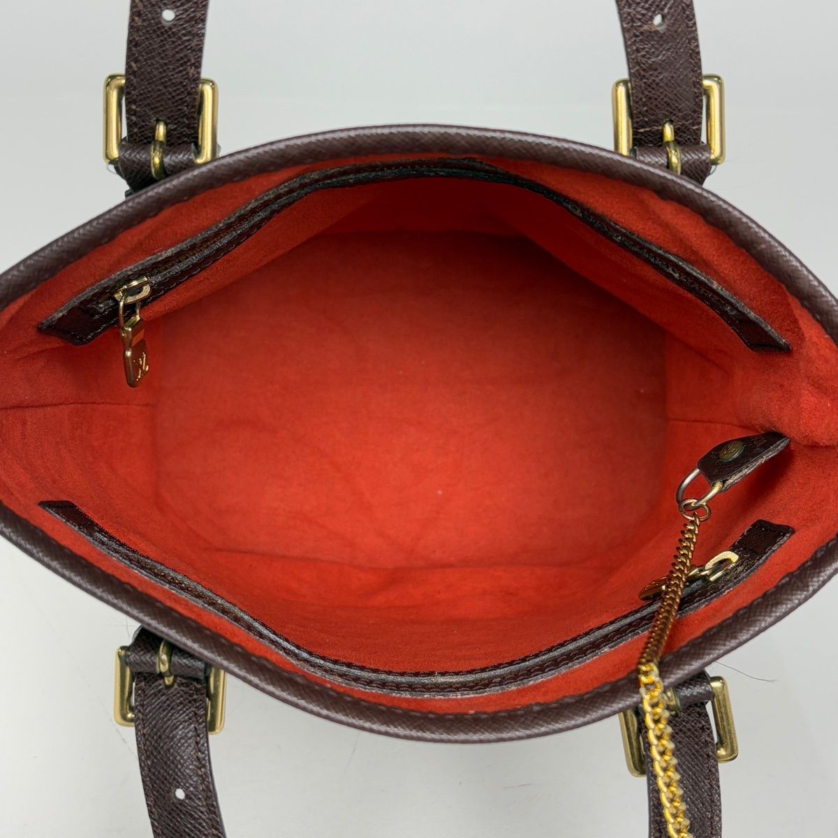 Louis Vuitton Marais Handbag Bucket Shoulder Tote Damier Brown — view 8