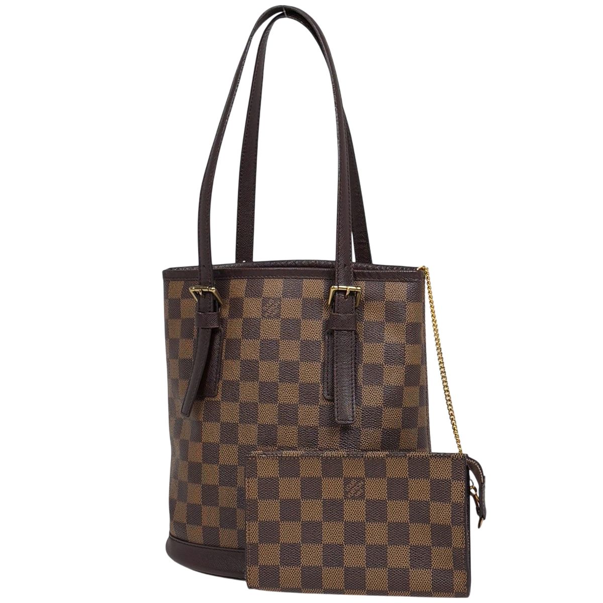 Louis Vuitton Marais Handbag Bucket Shoulder Tote Damier Brown