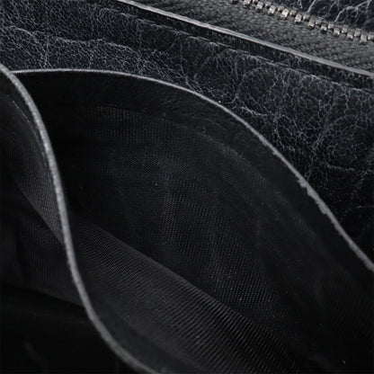 Saint Laurent Paris YSL Yves Zip Around Wallet Croco Like Leather Black — view 9
