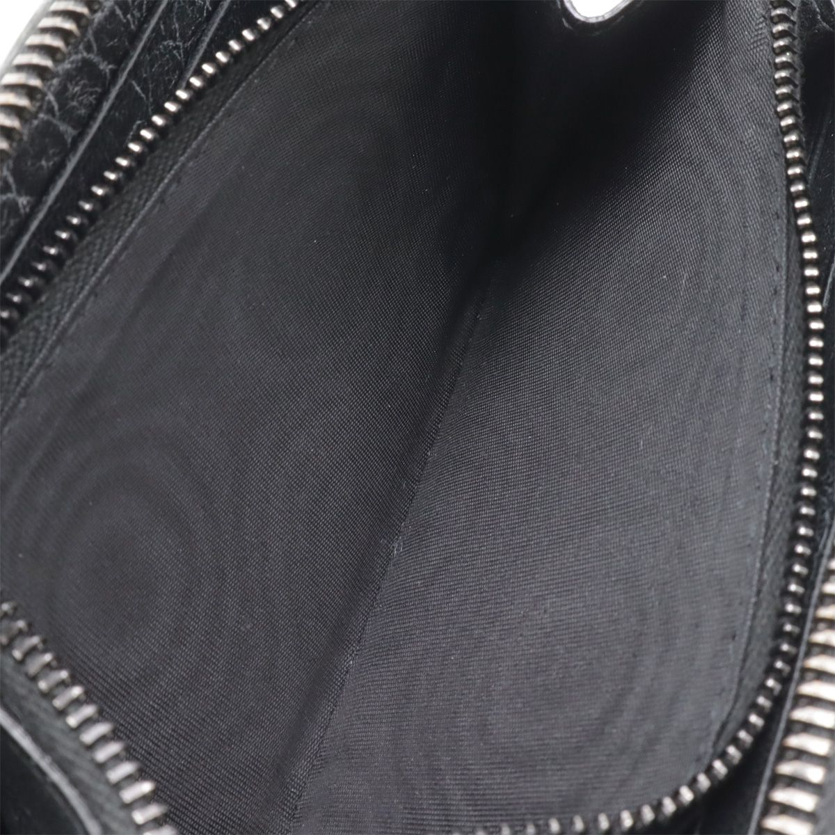 Saint Laurent Paris YSL Yves Zip Around Wallet Croco Like Leather Black — view 8