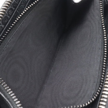 Saint Laurent Paris YSL Yves Zip Around Wallet Croco Like Leather Black — view 8