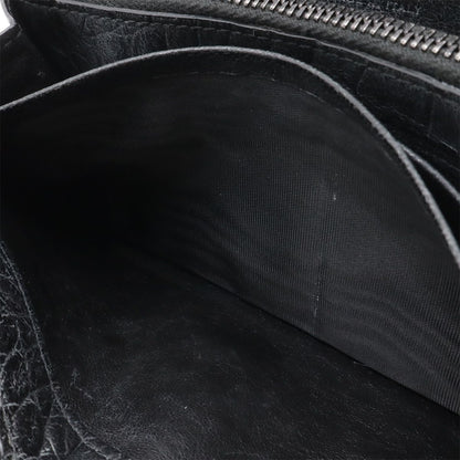 Saint Laurent Paris YSL Yves Zip Around Wallet Croco Like Leather Black — view 7