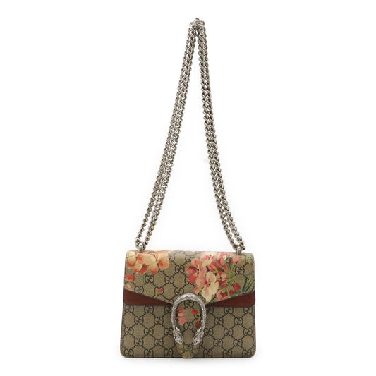 Gucci Dionysus GG Blue Mus Mini Bag Chain Tiger Head Beige Pink Multi