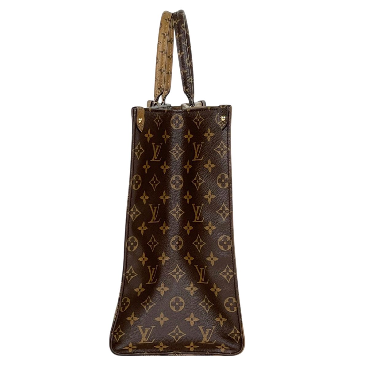 Louis Vuitton On The Go GM 2-Way Shoulder Bag Monogram Giant Tote Reverse Brown — view 2