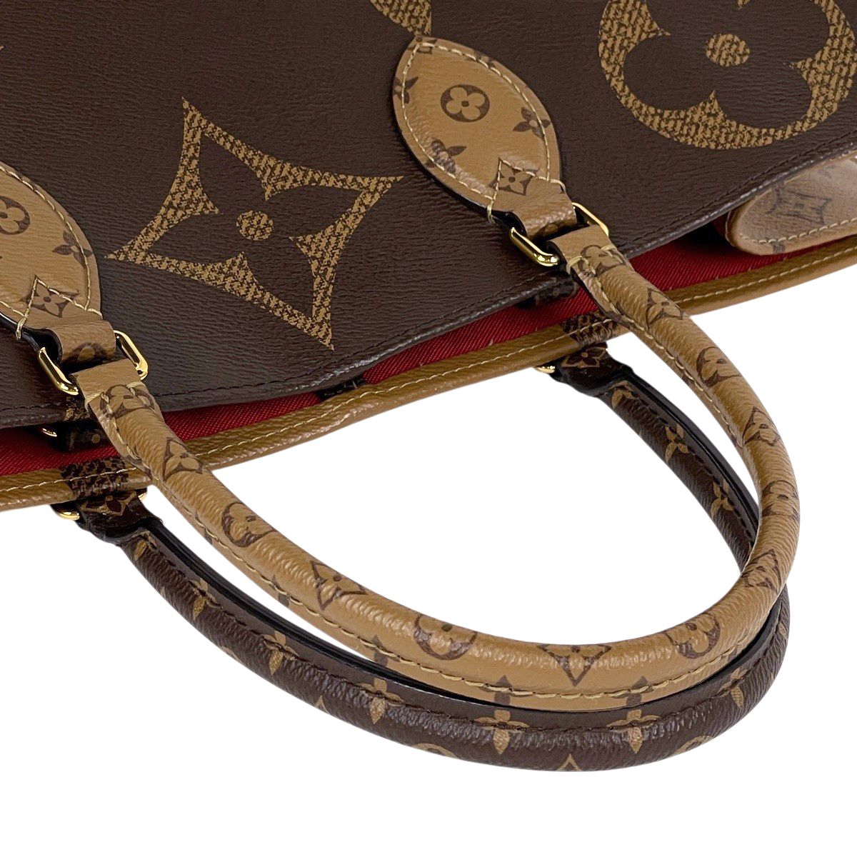 Louis Vuitton On The Go GM 2-Way Shoulder Bag Monogram Giant Tote Reverse Brown — view 8