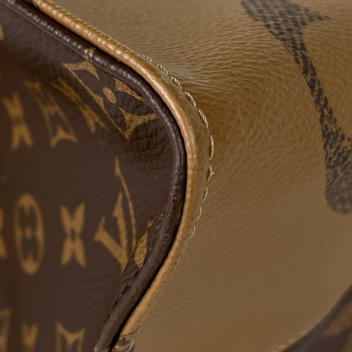 Louis Vuitton On The Go GM 2-Way Shoulder Bag Monogram Giant Tote Reverse Brown — view 6