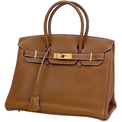 Hermes Birkin 30 Handbag Togo Gold