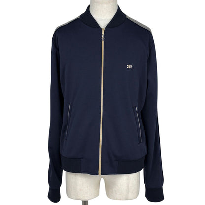 Celine Logo Track Jacket Charm Outer Jersey Polyester Navy