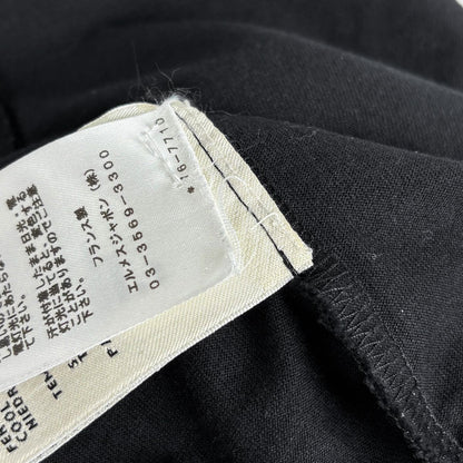 Hermes Embroidery Pocket Short Sleeve Dress Skirt Cotton Black — view 6
