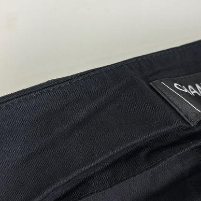 Chanel Logo Button Skirt Trapezoid Box Cotton Black — view 6