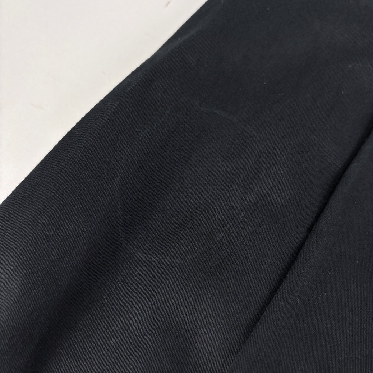 Chanel Logo Button Skirt Trapezoid Box Cotton Black — view 3