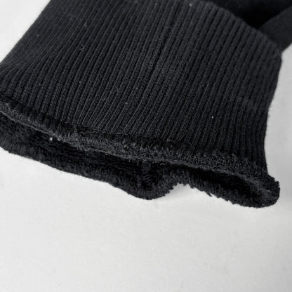 Celine Logo Pullover Cotton Fleece Hoodie Black — view 5