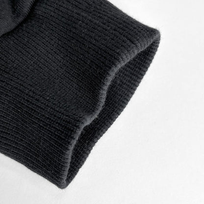 Celine Logo Pullover Cotton Fleece Hoodie Black — view 4