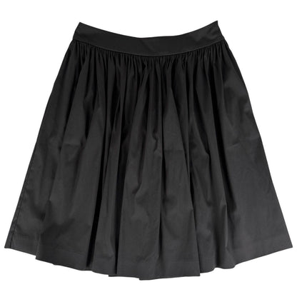Prada Gathered Skirt Cotton Nylon Elastane Black