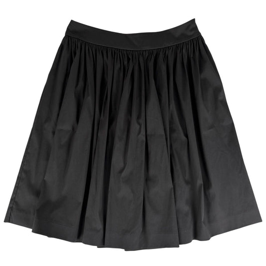 Prada Gathered Skirt Cotton Nylon Elastane Black