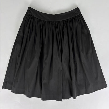 Prada Gathered Skirt Cotton Nylon Elastane Black — view 2