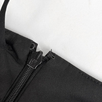 Prada Gathered Skirt Cotton Nylon Elastane Black — view 4