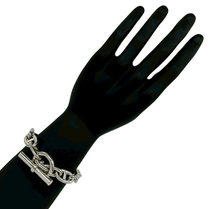 Hermes Chaine D'ancre TGM 12 Links 925 Sterling Silver Chain Bracelet 0424 — view 2