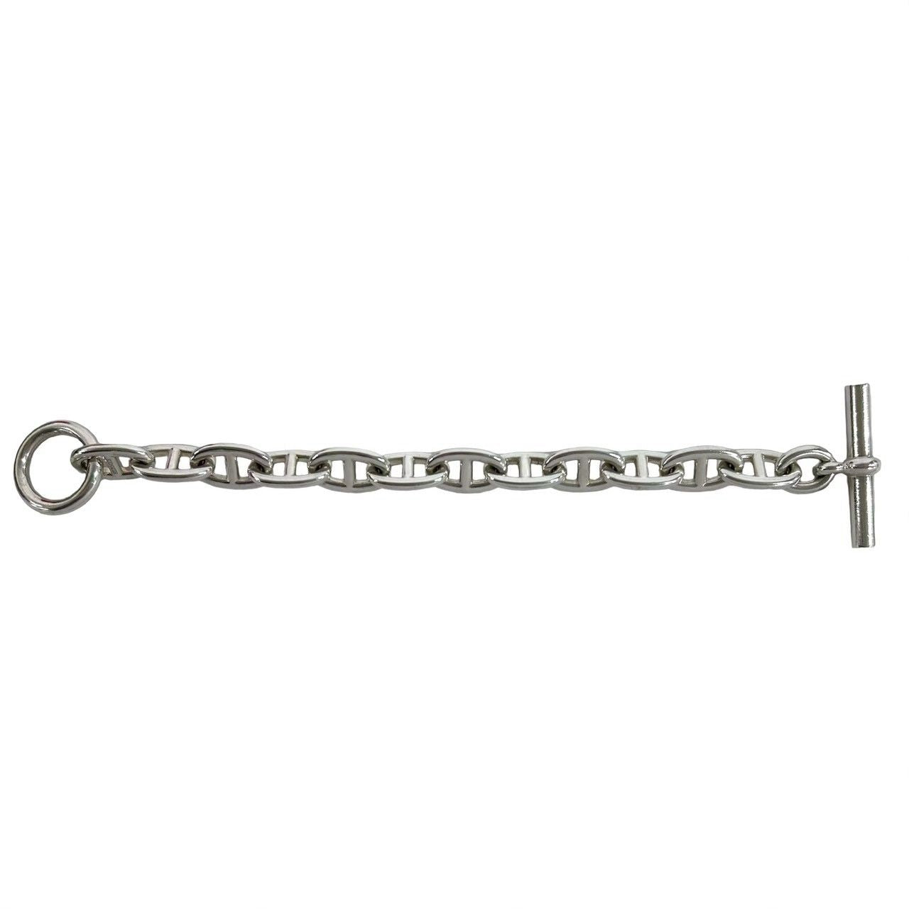 Hermes Chaine D'ancre TGM 12 Links 925 Sterling Silver Chain Bracelet 0424 — view 6
