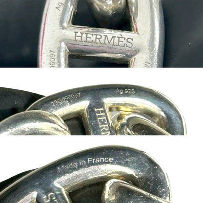 Hermes Chaine D'ancre TGM 12 Links 925 Sterling Silver Chain Bracelet 0424 — view 3