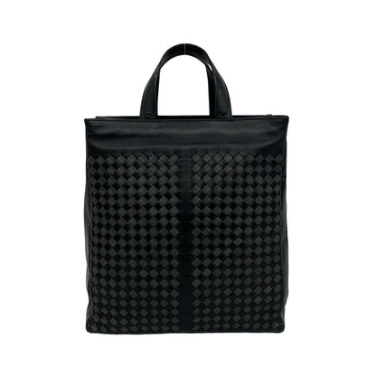 Bottega Veneta Intrecciato Leather Tote Business Black — view 2