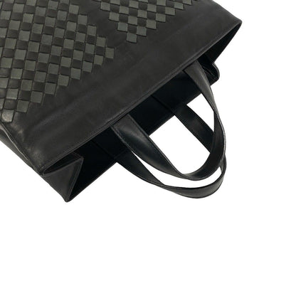 Bottega Veneta Intrecciato Leather Tote Business Black — view 4