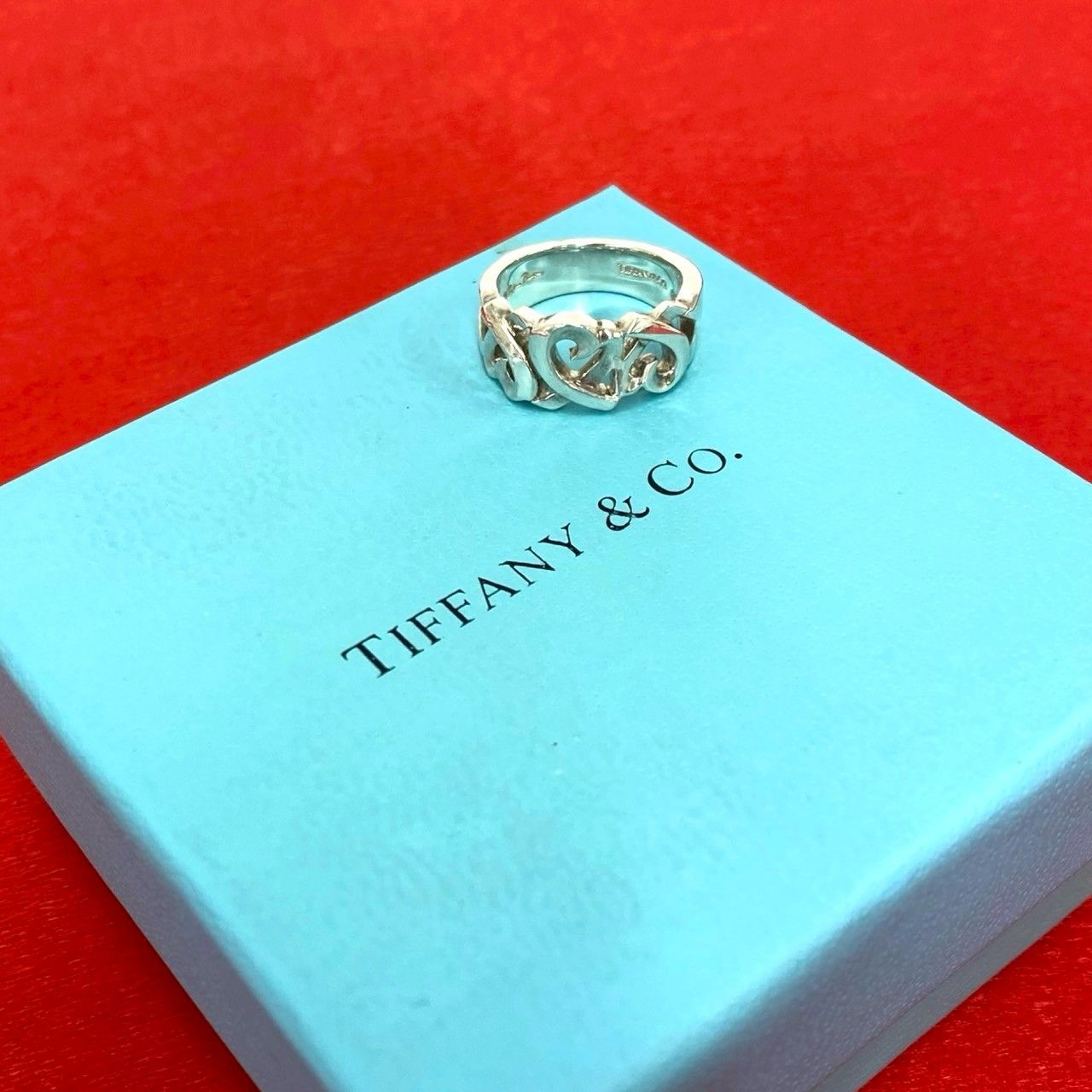 Tiffany & Co Loving Heart Ring 925 Sterling Silver