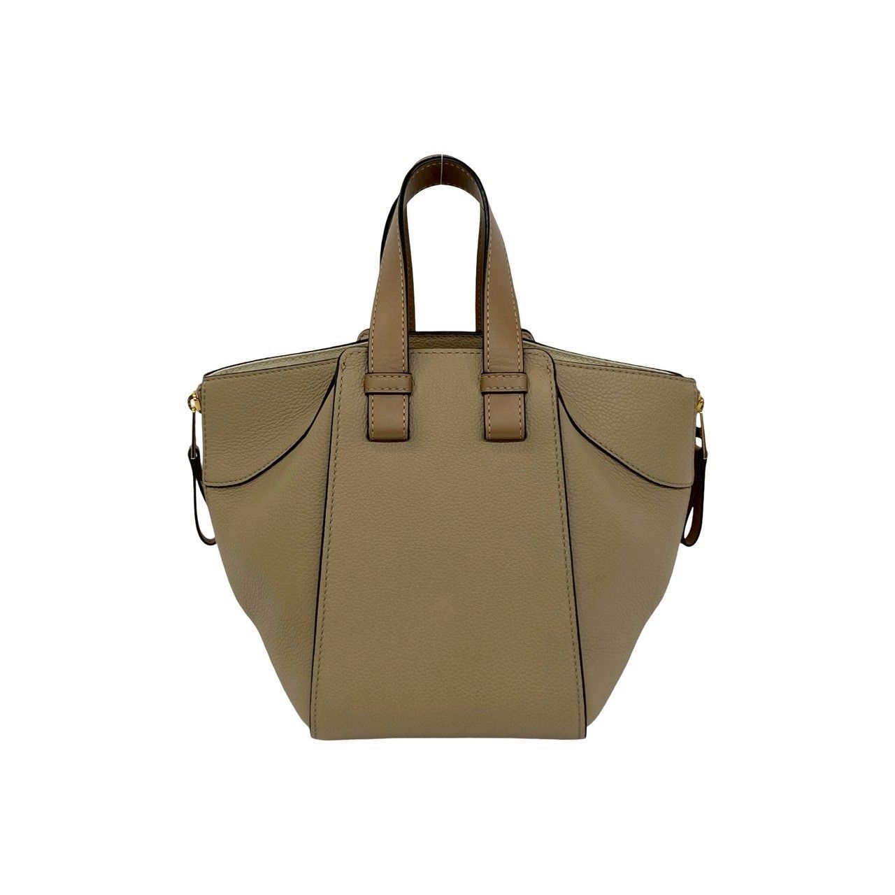 Loewe Hammock Compact Anagram Logo Leather 2-Way Shoulder Bag Beige — view 3