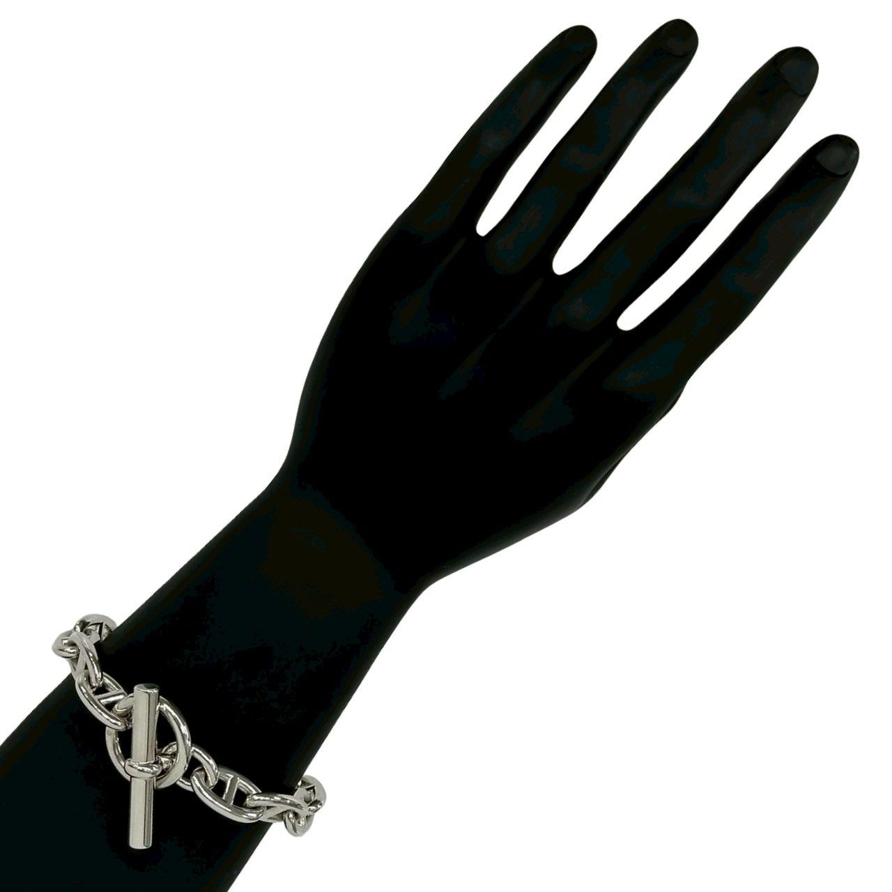 Hermes Chaine D'ancre GM 13 Pieces 925 Sterling Silver Chain Bracelet 0423 — view 2