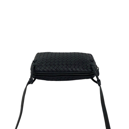 Bottega Veneta Intrecciato Leather Shoulder Bag Pochette Crossbody Dark Navy — view 4
