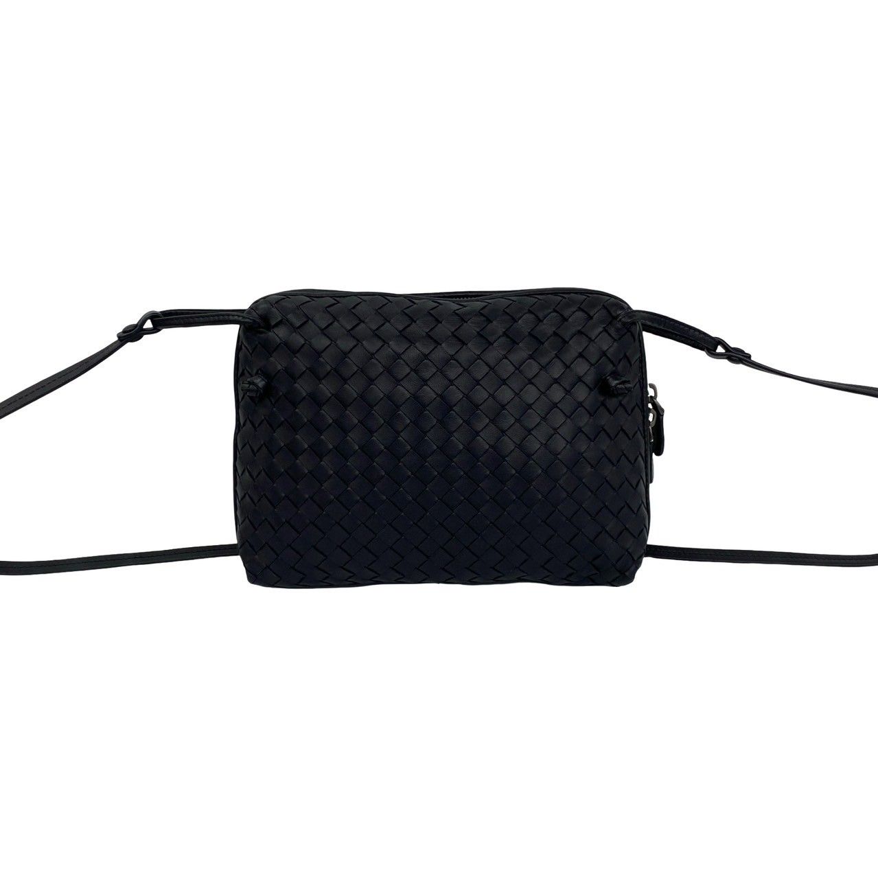 Bottega Veneta Intrecciato Leather Shoulder Bag Pochette Crossbody Dark Navy — view 3
