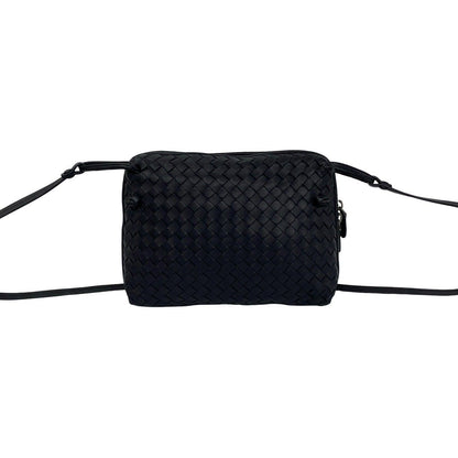 Bottega Veneta Intrecciato Leather Shoulder Bag Pochette Crossbody Dark Navy — view 3