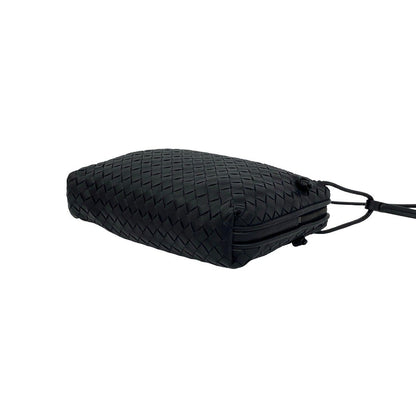 Bottega Veneta Intrecciato Leather Shoulder Bag Pochette Crossbody Dark Navy — view 8