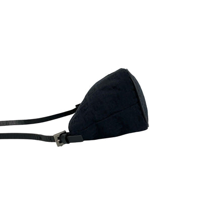 Fendi Zucchino Pattern Canvas Leather Shoulder Bag Pouch Black — view 5