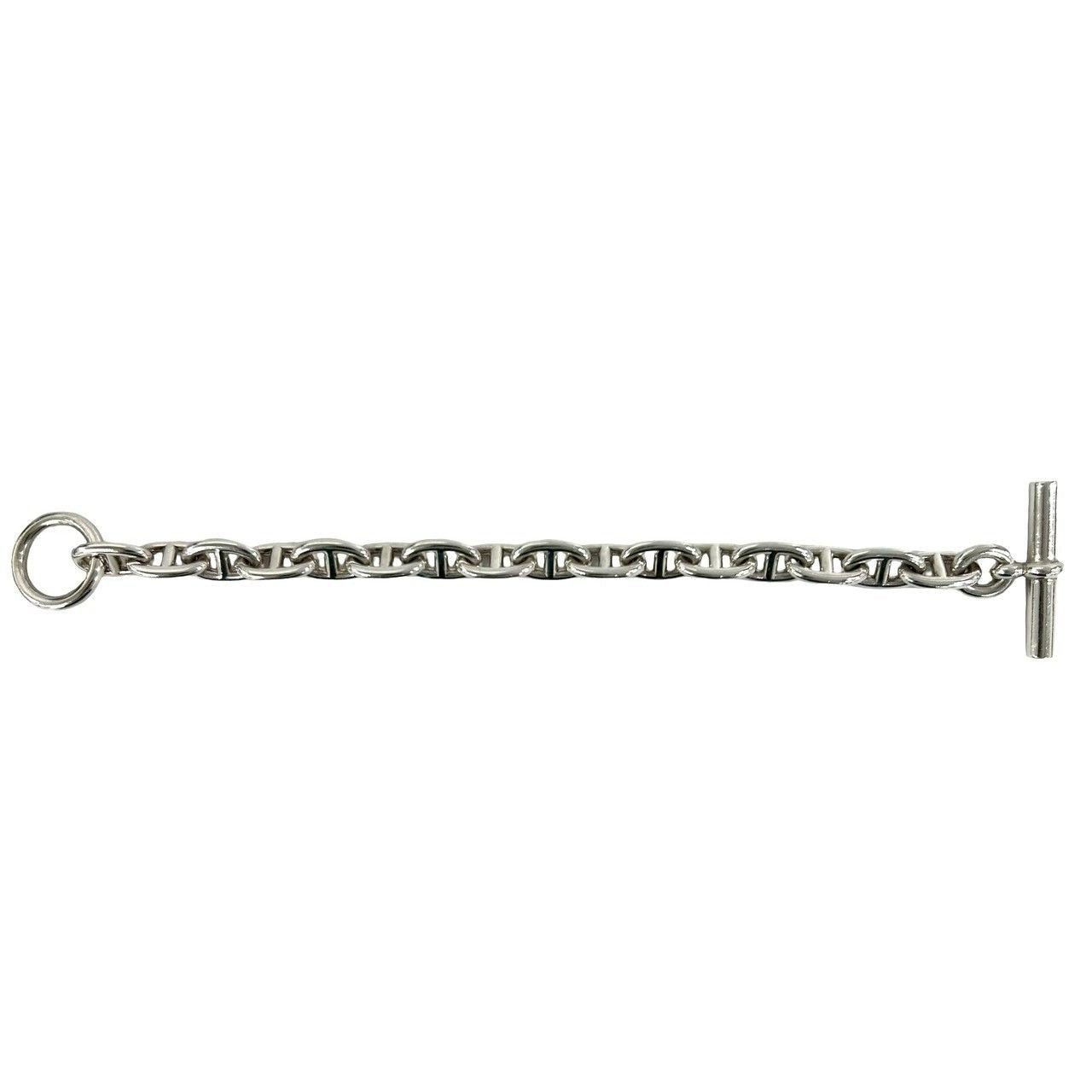 Hermes Chaine D'ancre MM 16 Pieces 925 Sterling Silver Bracelet Chain — view 5