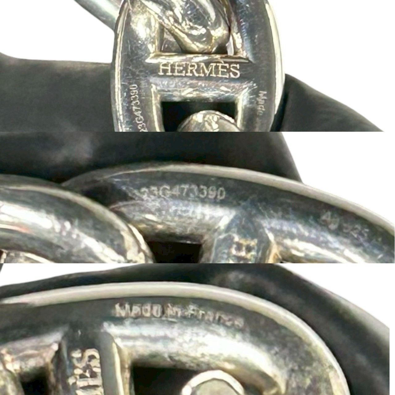 Hermes Chaine D'ancre MM 16 Pieces 925 Sterling Silver Bracelet Chain — view 3