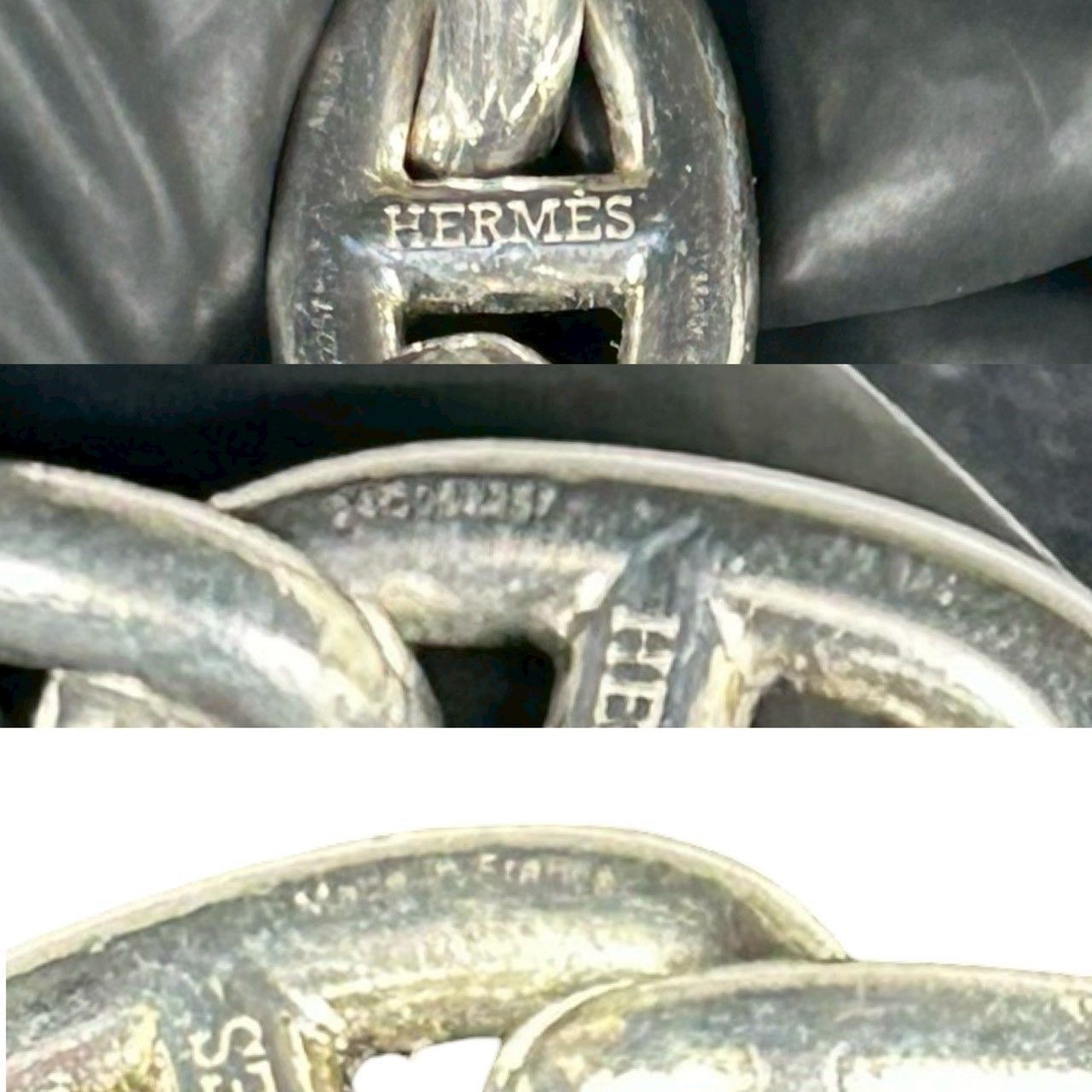 Hermes Chaine D'ancre GM 13 Pieces 925 Sterling Silver Bracelet Chain — view 3