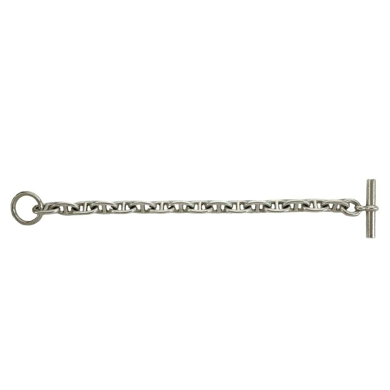 Hermes Chaine D'ancre MM 16 Pieces 925 Sterling Silver Bracelet Chain 0423 — view 5