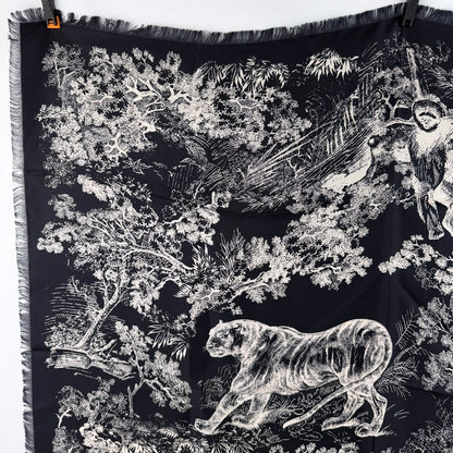 Dior le Scarf Navy Silk Vintage — view 3
