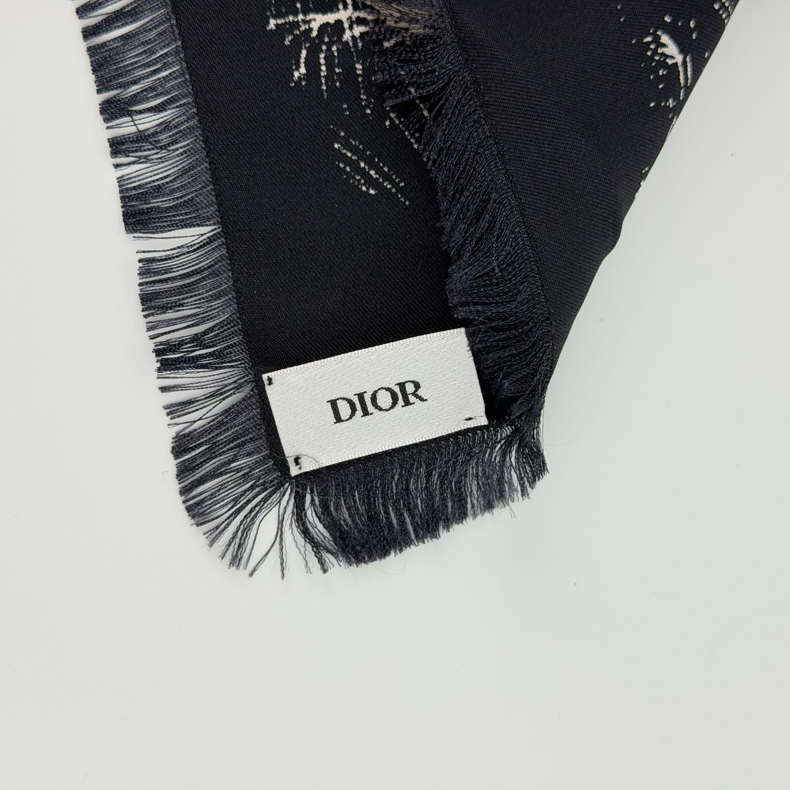 Dior le Scarf Navy Silk Vintage — view 7