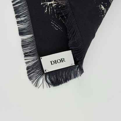 Dior le Scarf Navy Silk Vintage — view 7