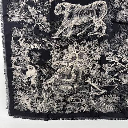 Dior le Scarf Navy Silk Vintage — view 5