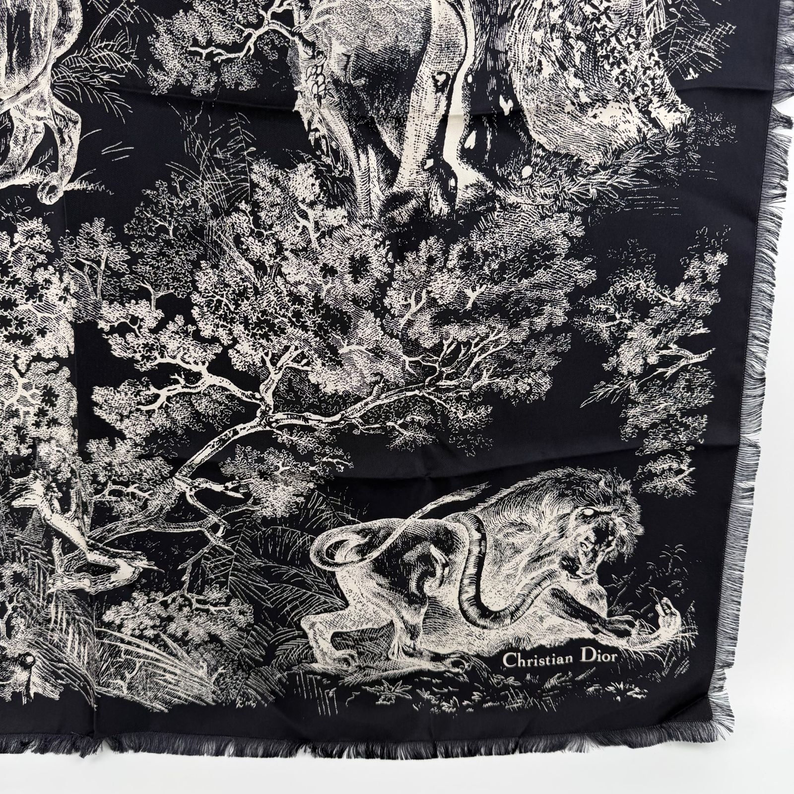 Dior le Scarf Navy Silk Vintage — view 6