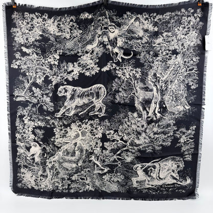 Dior le Scarf Navy Silk Vintage