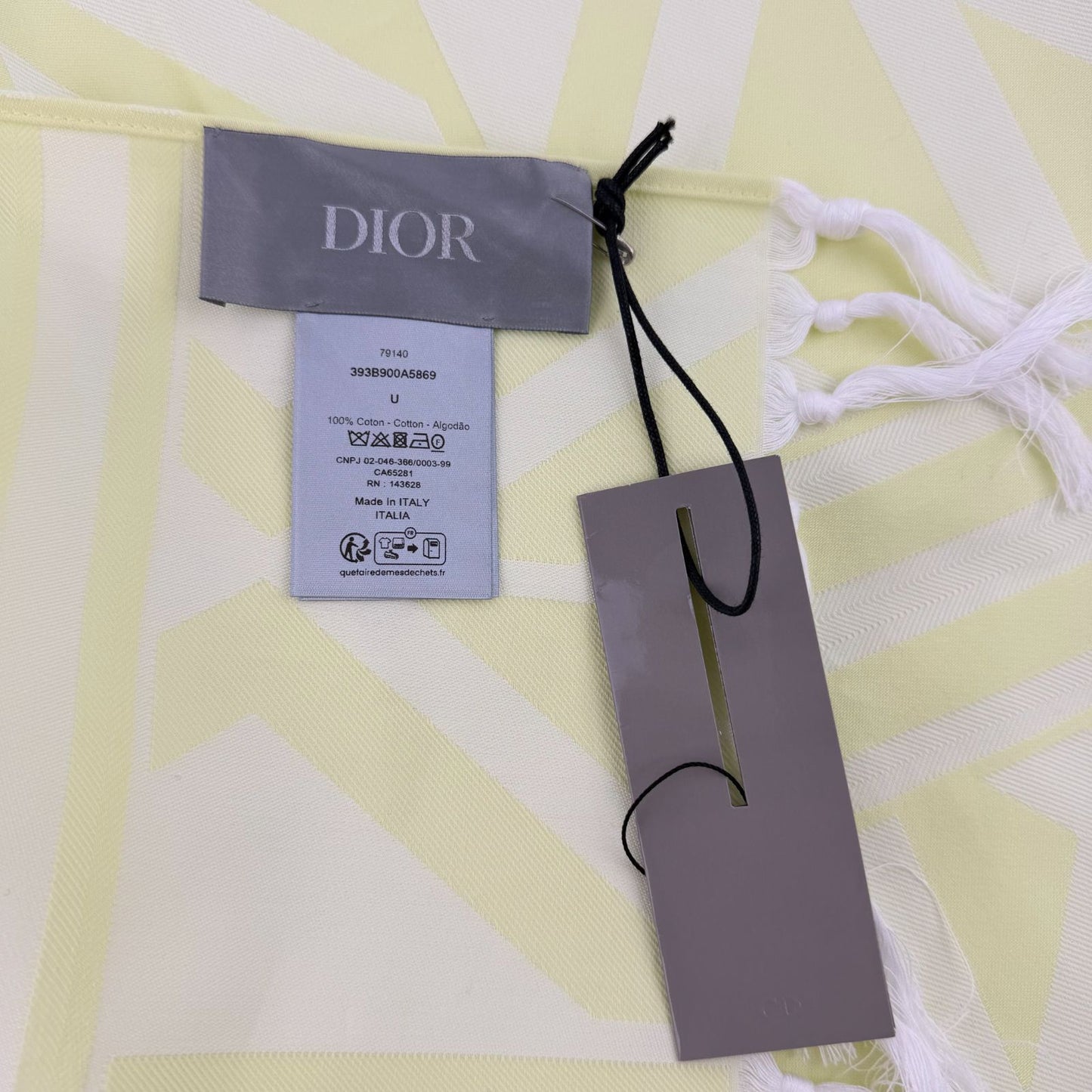 Dior Yellow Cotton Vintage Scarf — view 7