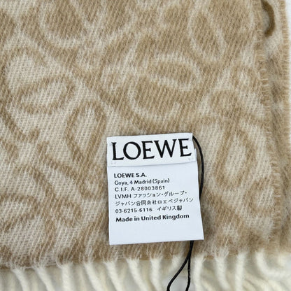 Loewe Anagram Beige le Cashmere Vintage Scarf — view 7