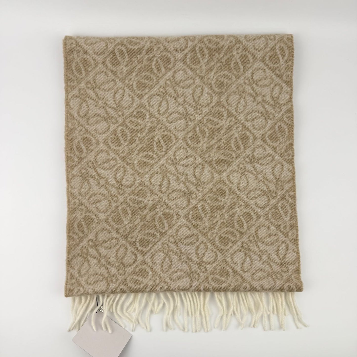 Loewe Anagram Beige le Cashmere Vintage Scarf — view 3