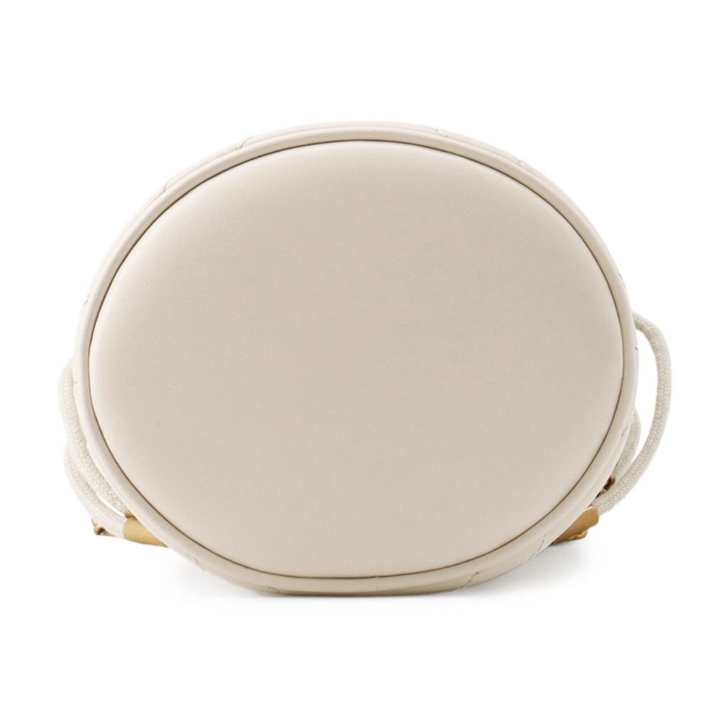 Gucci Chain Shoulder Bag GG Marmont Mini Small Quilted Drawstring White — view 3