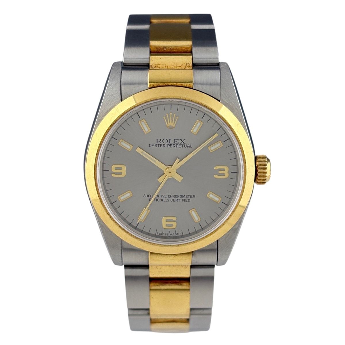 Rolex Oyster Perpetual Watch SS YG Automatic Winding Gray Boys — view 2