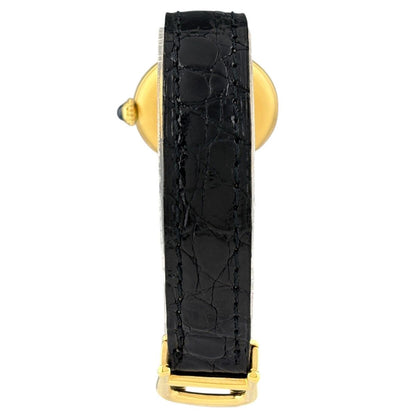 Cartier Must Colise Vermeil Trinity Watch 925 Sterling Silver Leather Quartz — view 3